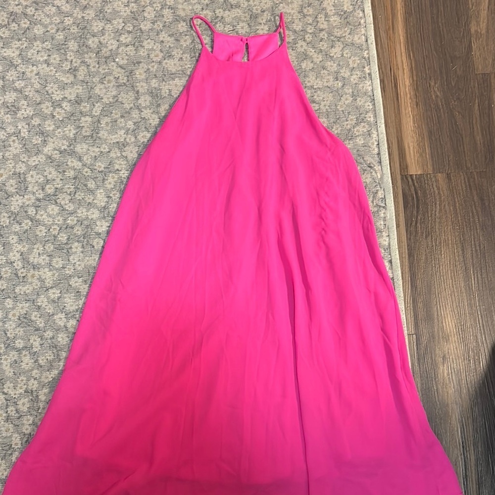 Everly Fuchsia Halter Dress